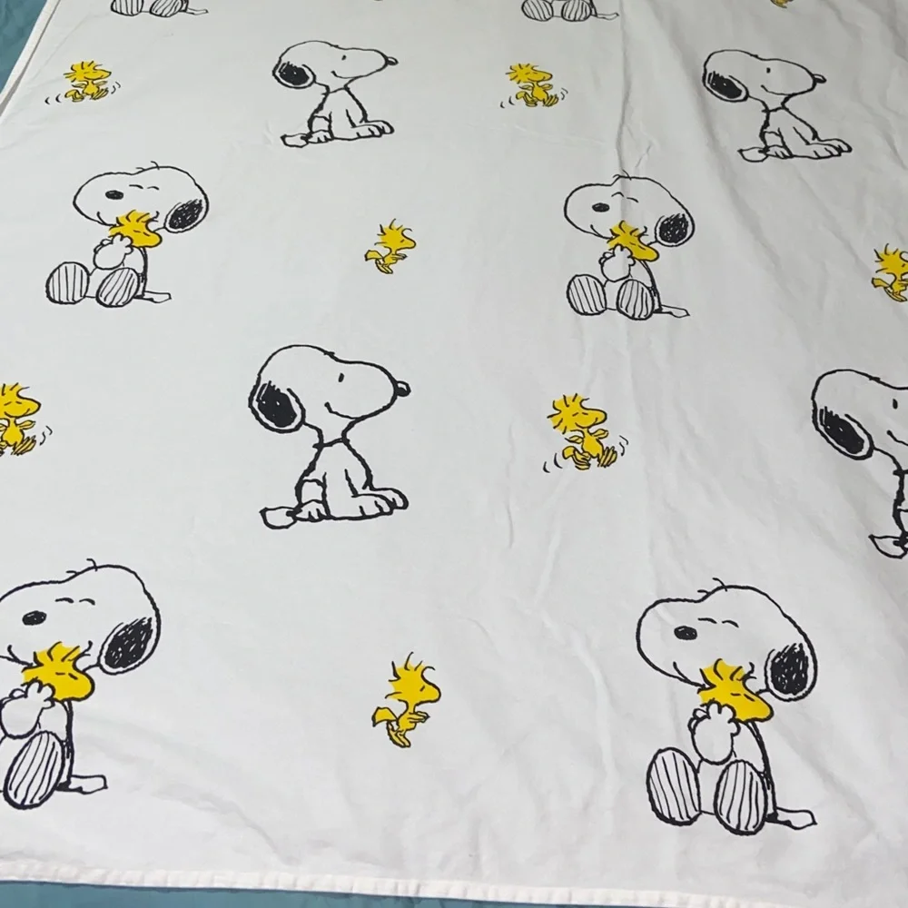 Like new Peanuts shower curtain with Snoopy and Woodstock